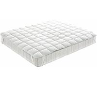 PENSIERI DELICATI Topper Matrimoniale 100% Poliestere, Comprimaterasso 160x190 No Stiro con Elastici di Ancoraggio, Soluzione Ideale per Rinnovare il Materasso, Made in Italy, Colore Bianco