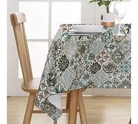 PENSIERI DELICATI, Tovaglia 145 x 250 cm, Telo Copritavolo 100% Cotone Panama per 12 Persone, Stampa Digitale in Alta Risoluzione, Fantasia Sole, Tovaglia Rettangolare, Made in Italy