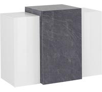 Pensile 3 Ante 90x38x65,5 cm Coro Bianco Lucido e Ardesia