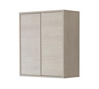inbagno Pensile sospeso Linea Way – 60 x 30 x 72 cm – 2 ante con apertura Push – Rovere Chiaro