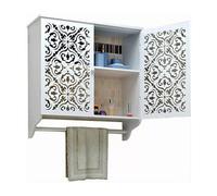 Pensile bagno bianco sospeso in legno mdf 44 x 22x h45 cm