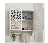 Pensile bagno bianco sospeso in legno mdf 44 x 22x h45 cm