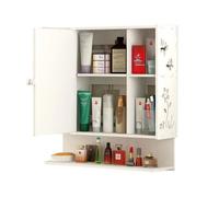 Pensile bagno bianco sospeso in legno mdf mobile armadietto 1 ante mobiletto