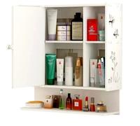Pensile bagno bianco sospeso in legno mdf mobile armadietto 1 ante mobiletto