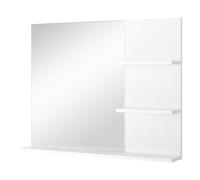 Pensile Bagno con Specchio e 3 Ripiani 60x10x48 cm MDF Elisa Bianco