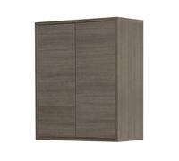 Pensile bagno sospeso 60 cm 2 ante Way rovere scuro con ripiano interno