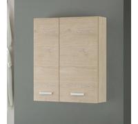 Pensile bagno sospeso 60 cm rovere dolomite con ante e ripiano interno Desya
