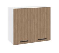 Pensile colapiatti per cucina componibile da 80 cm con due ante, realizzata in legno 100% MADE IN ITALY (Noce)
