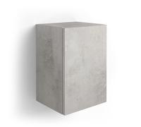 Pensile cubo con anta, Iacopo, Grigio Cemento