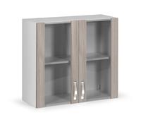 Pensile cucina 2 ante vetro 80 cm olmo Olmo