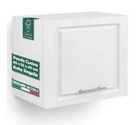 Pensile Cucina Ribaltabile Muro Armadio Sospeso Legno Boiserie Bianco Frassinato