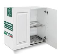 Pensile Cucina Scolapiatti con Raccogli Gocce Mobile Boiserie Bianco Frassianto