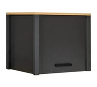 Pensile Cucina Singolo Antracite Rovere con Anta Soft-Close 70x60 cm