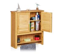 Pensile da bagno con portasciugamani Mobiletto sospeso 2 ante 66 cm 6,6 kg