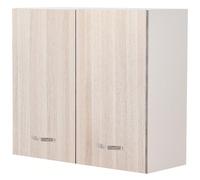 Pensile da Cucina a Parete, Armadio Sospeso in Legno con Due Ante 1 Ripiano e 2 Scomparti, Armadietto da Muro Spazioso e Resistente, Dimensioni 80 x 32 x 72H cm Dona alla tua casa un aspetto moderno e