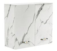 Pensile da Cucina a Parete, Armadio Sospeso in Legno con Due Ante 1 Ripiano e 2 Scomparti, Armadietto da Muro Spazioso e Resistente, Dimensioni 80 x 32 x 72H cm Dona alla tua casa un aspetto moderno e