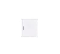 Pensile da lavanderia in Resina PVC, Resistente all'umidità, Ripiano d'appoggio interno, Adatto per interni ed esterni, L45 x P34 x H52 cm, colore bianco.