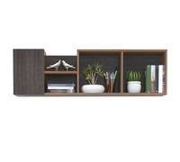 pensile Mensola A Griglia Sospesa - Mobiletto Da Parete Per Riporre Oggetti, Libreria Sospesa A Parete, Organizer Moderno E Minimalista Per Soggiorno, Camera Da Letto, Ufficio(120*21*32.6cm)