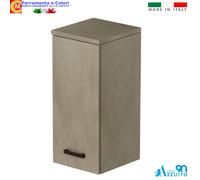 PENSILE Mobile Bagno 1 - 2 Ante Armadietto Bianco Frassino Argilla 36-71x38x77