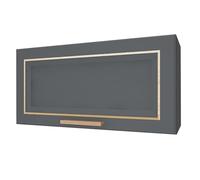 pensile Mobiletto Da Parete In Lega Di Alluminio - Armadio Portaoggetti Sospeso Con Anta A Ribalta Per Cucina, Bagno, Soggiorno, Camera Da Letto, Balcone Sopra Il WC Salvaspazio(BlackC,60*30*24cm)