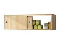 pensile Mobiletto Portaoggetti A Parete Con Ante Scorrevoli Organizzatore Multifunzionale, Moderno Mobiletto Da Parete Per Corridoio Cucina Per Camera Da Letto, Soggiorno Bagno(Wood color,80*30*30cm)