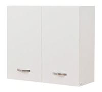 Pensile Scolapiatti con Vassoio Salvagoccia da Cucina, Mobile a Parete in Legno Resistente, Armadio Sospeso con Due Ante e Due Ripiani, Dimensioni 80 x 32 x 72H cm Dona alla tua casa un aspetto modern