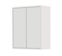 Inbagno Pensile sospeso Lavanderia Bagno Multiuso, L. 60 x P. 30 x H. 72 cm, 2 Ante con Apertura Push, Linea Way (Bianco Lucido)