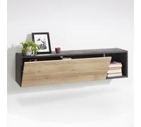 PENSILE VITTORIA 140X30 H. 35 NERO E RIVIERA OAK