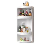 Pensili Cucina Sospesi Industrial Barra di Protezione Superiore Mobili Bagno Sospesi Design Cilindrico Mobile Sospeso Bianco per Prodotti per la Cura Della Pelle e Articoli da Toeletta(21*21*60.5cm)