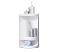 Pensili Cucina Sospesi Industrial Barra di Protezione Superiore Mobili Bagno Sospesi Design Cilindrico Mobile Sospeso Bianco per Prodotti per la Cura Della Pelle e Articoli da Toeletta(18*18*41.5cm)