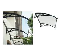 Pensilina con supporto resina nera lastra copertura metacrilato cm l120x100p
