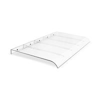 Pensilina Copriporta in Policarbonato Moderna,esterno,Tettoia in PC,Arco UV-Resistente per Giardino Esterno,Facade,Finestra,con Accessori(W45*L260cm/W 17.7*L102.3in)