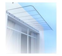 Pensilina Copriporta in Policarbonato Moderna,PC Trasparente per Protezione dalle Intemperie,Pensilina Copriporta,per Veranda Esterna(W55*L250cm/W 21.6*L98.4in)
