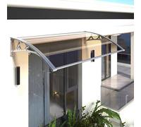 Pensilina curva per porta d'ingresso, pensilina per tetto, tenda da sole per esterni, veranda, veranda, protezione UV, pioggia, neve, riparo dalla pioggia per finestre esterne, con pannello in policar