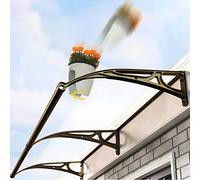 Pensilina da Esterno 200x80 Policarbonato Compatto, Tettoia per Esterno Elegante e Resistente, Pensilina Tettoia Staffa Ad Arco in Lega di Alluminio per Balcone (Color : B, Size : 60x240cm/24 x94)