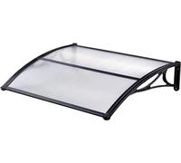 Avilia Pensilina da Esterno | TettoiA Parasole | Pensilina Parapioggia | Pensilina per Ripararsi | Pensilina in ABS con Copertura in Policarbonato 80x120cm, Nero