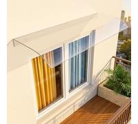 Pensilina da Esterno Modulare, Tettoia ad Arco per Porta, Pensiline in Policarbonato Trasparente, Copriporta Ingresso, Tettoie per Finestre e Balconi, Antipioggia, Anti-UV(45x160cm)