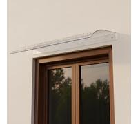 Pensilina da Esterno Silenziosa, Tettoia per Esterno Policarbonato, Pensiline per Porte e Finestre, Copriporta Trasparente, Tettoie per Balconi, Antipioggia, Modulare(45x89cm)