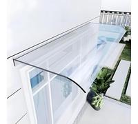Pensilina Da Esterno, Tendalino Per Finestra, Tettoia In Policarbonato Trasparente, Impermeabile E Anti-UV, Pensilina Invisibile Per Porta E Ingresso(50x500cm/19.6x196.8in)