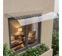 Pensilina da Esterno Tettoia, Pannelli Policarbonato Trasparente, Copertura per Porta Ingresso, Pensiline per Finestre Balconi, Antipioggia Modulare, Protezione UV, 3,5mm(35x239cm)