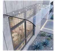 Pensilina da Esterno Trasparente in Policarbonato, Tettoia per Esterno per Finestra Porta Balcone, Tettoia per Porta d’Ingresso in Policarbonato Protezione da Pioggia, Neve e Raggi UV per Porta
