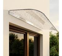 Pensilina da Esterno Trasparente, Tettoia per Porta Ingresso, Lastra in Policarbonato Compatto, Pensiline per Finestre e Balconi, Copriporta Antigrandine, Design Moderno, Anti-UV(45x170cm)