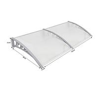 Pensilina Esterna Modulabile, Tettoia Tenda Porta (100x300cm)