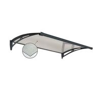 Pensilina in alluminio lamina policarbonato trasparente 150x100 cm da esterno