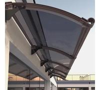 Pensilina in Policarbonato, Raggi Uv Antipioggia Garden Tettoia Da Esterno, Ai Raggi Uv Antipioggia, Antipioggia Copertura Tenda Da Veranda, Porta Finestre Da Esterno (45x80cm/18x32in,A)