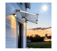 Pensilina Ingresso per Esterni,Pensilina per Copertura,Tettoia per Porta,Modulabile in Policarbonato,Baldacchino Resistente ai Raggi UV,Inclinazione verso il basso di 20°(130x380cm/51x150in)