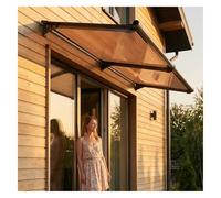 Pensilina Ingresso per Esterni,Pensilina per Copertura,Tettoia per Porta Modulabile in Policarbonato,Inclinazione verso il basso di 20°，Baldacchino Resistente ai Raggi UV(140x200cm/55x79in)