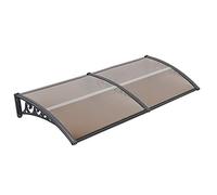Pensilina modulabile tettoia, Copertura antivento per finestre, protezione UV, ombra esterna per tetto patio, balcone, finestra, aria condizionata, facciata, marrone (100x300cm)