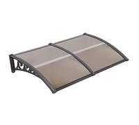 Pensilina modulabile tettoia, Copertura antivento per finestre, protezione UV, ombra esterna per tetto patio, balcone, finestra, aria condizionata, facciata, marrone (100x200cm)