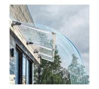 Pensilina Per Copertura In Policarbonato Alveolare Tettoia Modulabile Per Esterno Per Porte Balcone Finestre Elegante E Resistente, Inclinazione verso il basso di 20°(120x160cm/47x63in)